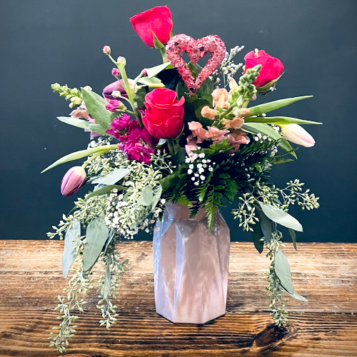 BLUSHING NEUTRALS BRIDAL BOUQUET Valentines Day Florist: Floral